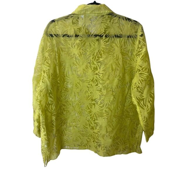 Alfred Dunner Floral Button Front Shirt Sz 18 - Picture 5 of 8